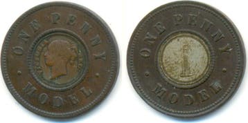 Penny Model o J Grossbritannien: Victoria, 1837-1901:, Verzenden