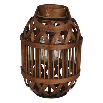 Windlicht | Decoris | Ø 22.5 x 35 cm (Bamboe), Verzenden, Nieuw