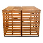 2x Containerombouw | Kliko ombouw | Containerberging | Bruin, Doe-het-zelf en Verbouw, Verzenden