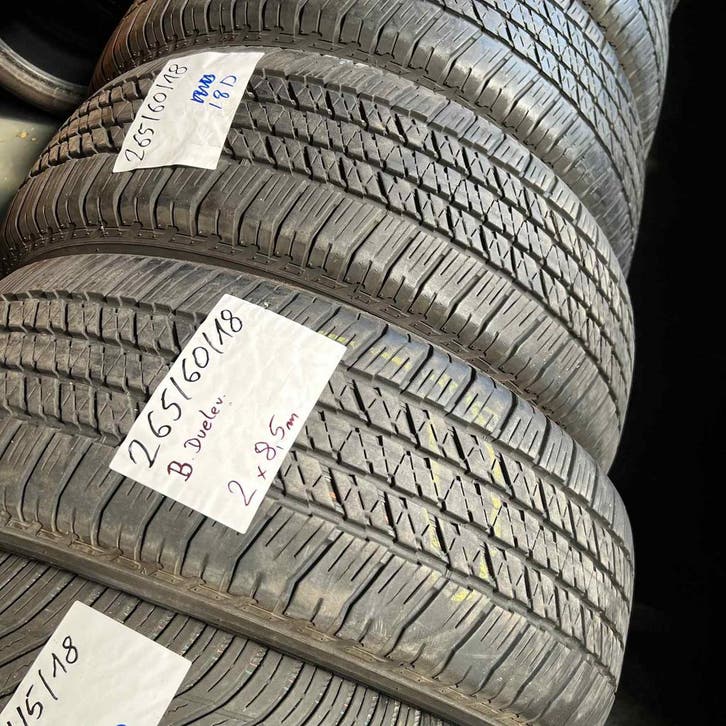 2 x Bridgestone Dueler 265-60-18 Zomerbanden 8,5mm, Auto-onderdelen, Banden en Velgen, 18 inch, Zomerbanden, 265 mm, Personenwagen