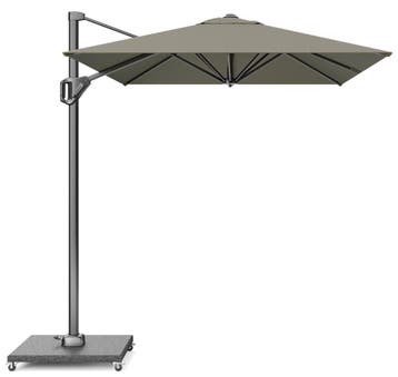 Voyager T1 zweefparasol 300x200 cm taupe met 90KG voet en, Ophalen of Verzenden, Nieuw