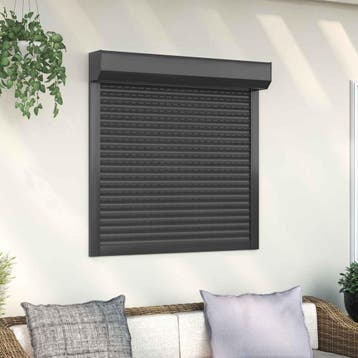 vidaXL Roljaloezie Antraciet 100 x 100 cm Aluminium en, Verzenden, Nieuw