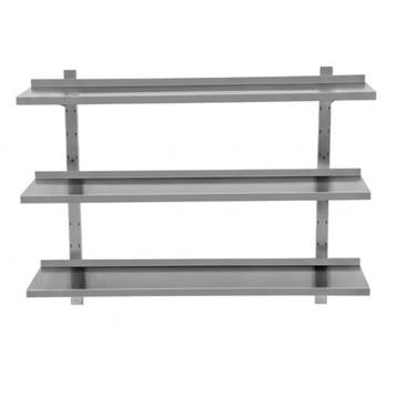 RVS Wandschap | Inclusief Consoles|  D 400 x B 2000 x H 1..., Verzenden, Nieuw in verpakking