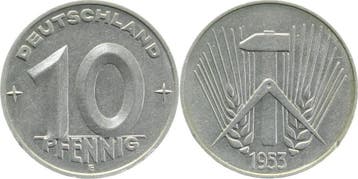 10 Pfennig Ddr 1953e bfr J1507, Verzenden