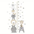 Grote muur- of deur stickerset met 2 giraffen en 4 boompjes, Verzenden, Nieuw, Wanddecoratie