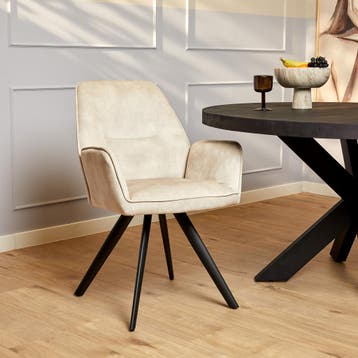 Eetkamerstoel Nova Champagne Velvet | Starfurn, Ophalen of Verzenden, Nieuw