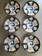 Schotel (6) - Keramiek - 6 Imari-borden met schelpenrand