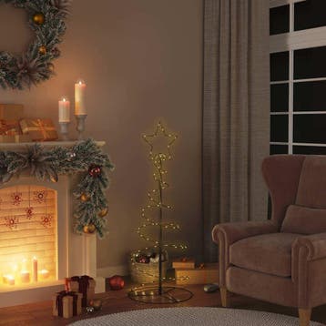 vidaXL LED-kerstboom 80 LEDs warm wit 120 cm, Verzenden, Nieuw