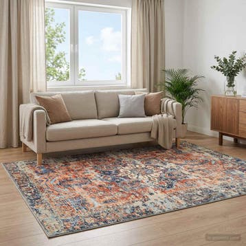 vidaXL Vloerkleed ORIZ Oranje 140 x 200 cm 100% polyester, Verzenden, Nieuw, Oranje