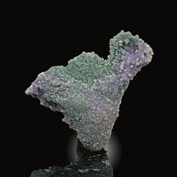 Bi-kleurige druifagaat – violet en groen botryoïdaal