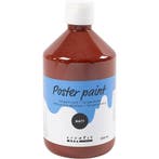 Tempera Verf Mat, bruin, 500 ml/ 1 fles, Nieuw