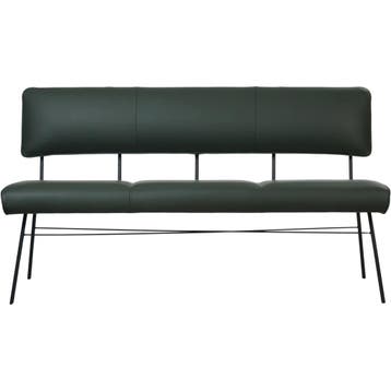 Leren eetkamerbank Solid - Toledo Verde (donkergroen) -, Huis en Inrichting, Ophalen of Verzenden, Nieuw, Overige kleuren, Leer