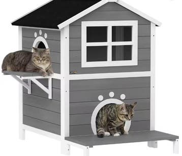 Luxe kattengrot – Ruim houten verblijf voor 1–2 katten, Verzenden, Nieuw