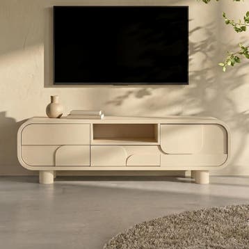 *WOONWINKEL* Tower Living Alviano Beige Tv-meubel Organisch, Verzenden, Nieuw