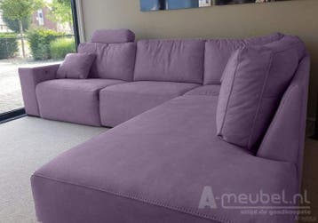 Loungebank Marle - hoekbanken - Paars, Nieuw, Stof