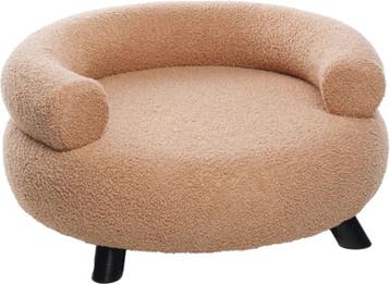 Hondensofa Dudo Rond Beige – Stijlvolle Ronde Hondenbank.., Dieren en Toebehoren, Hondenmanden, Verzenden, Nieuw
