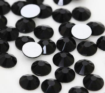 10 x  Swarovski flatback  strass steentje 4mm zwart, Ophalen of Verzenden, Nieuw, Overige typen