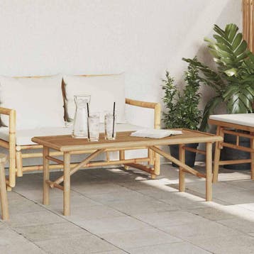 vidaXL Salontafel Bruin 110 x 50 x 43 cm Bamboe, Huis en Inrichting, Tafels | Salontafels, Verzenden, Nieuw, Overige houtsoorten