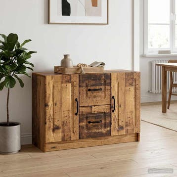 vidaXL Dressoir Oud hout 89 x 34,5 x 57 cm Bewerkt hout, Verzenden, Nieuw, Overige houtsoorten, Minder dan 50 cm