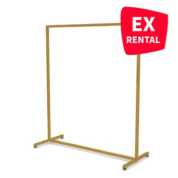 EX RENTAL CLOTHES RACK Gold 120high, Nieuw