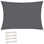 Zonnedoek 5x7m Grijs | Waterdicht UV | Retourdeal 59% Kor..., Tuin en Terras, Schaduwdoeken, Ophalen of Verzenden, Nieuw