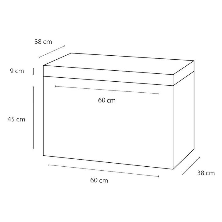 Badkamermeubelset Differnz Somero Met Beton Wastafel 60 cm, Huis en Inrichting, Badkamer | Badkamermeubels, Ophalen of Verzenden