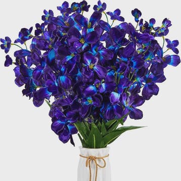 10x Kunstorchidee Stelen Paarsblauw - 27 Inch Zijdebloemen v, Verzenden, Nieuw