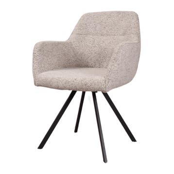 DS4U - Mats draaibare eetkamerstoel - Set van 6 - Taupe -, Ophalen of Verzenden, Nieuw