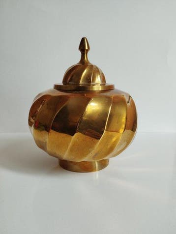 Soik na imbir herbat - Gemberpot - Messing - Bronzen vaas