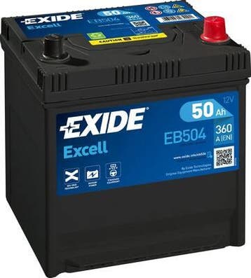 Exide Excell accu | EB504 | 12V 50Ah, Ophalen of Verzenden, Nieuw