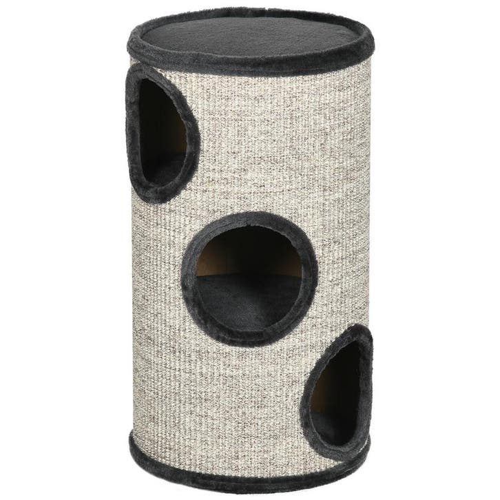 TRUUSK Krabton Pluche Design - 3 Niveaus - 3 Grotten - Sisal, Diversen, Schoolbenodigdheden, Nieuw, Verzenden