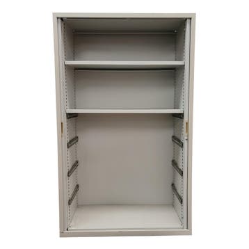 Roldeurkast 119x45x196 cm, staal, grijs, 2 legborden, zonder, Ophalen of Verzenden, Gebruikt