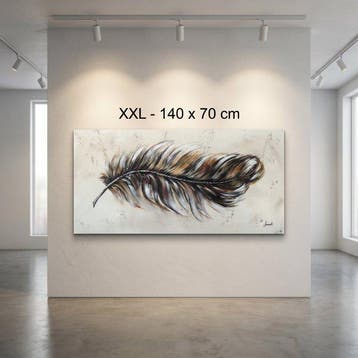 Monika Spiewak - Feather - Oil Painting Stretched On The