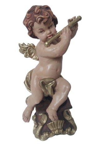 Figuur - Engel mit Querflöte - 22 cm - Composiet, Antiek en Kunst