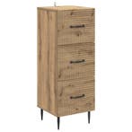 vidaXL Ladenkast Artisanaal eiken 33 x 34,5 x 89,5 cm, Verzenden, Nieuw
