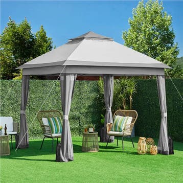 2dekans | Yaheetech Pop-up Partytent 330 x 330 cm -, Ophalen of Verzenden, Zo goed als nieuw