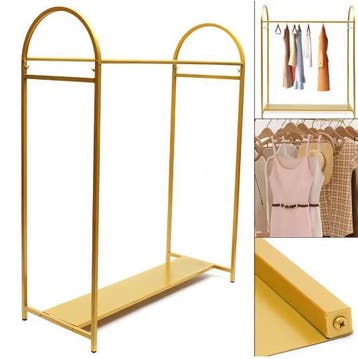 Gouden Vrijstaand Kledingrek met Plank – Stabiel en Stijlvol, Kleding | Dames, Verzenden, Nieuw
