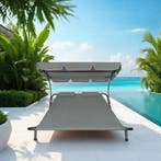 Ligbed voor 2 personen - zwart / grijs, Verzenden, Nieuw