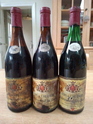 1967 Clos de LOratoire - Châteauneuf-du-Pape - 3 Flessen, Nieuw