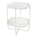 Tuintafel Sandefjord bijzettafel metaal 57,5x46x46cm wit [en, Verzenden, Nieuw