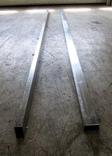 RVS Rechthoekige buis, Koker, B700 x D5 x H3cm, Gebruikt