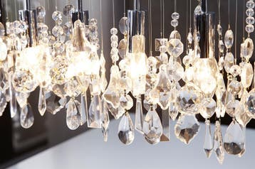 Hanglamp DIAMONDS 120cm 9 vlammen zilver - 124, Ophalen of Verzenden, Nieuw