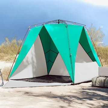 vidaXL strandtent 4-persoons waterdicht snelontgrendeling, Verzenden, Nieuw, Tot en met 2