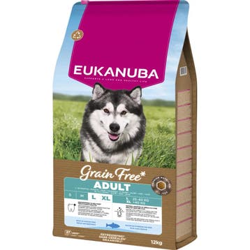 Eukanuba Adult L/XL graanvrij zeevis hondenvoer 12 kg, Verzenden, Hond