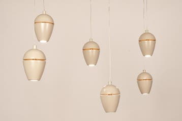 Rietveld Hanglampen - Beige, Zand - Metaal, Aluminium, Huis en Inrichting, Lampen | Hanglampen, Verzenden, Nieuw