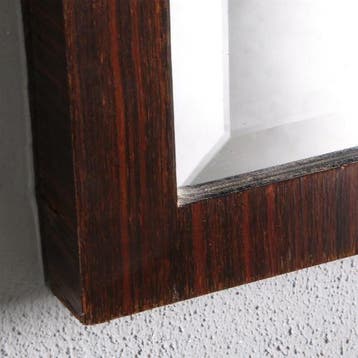 Palissander Art Deco wandspiegel ca 1925 Frankrijk 111 X 85, Antiek en Kunst, Ophalen of Verzenden