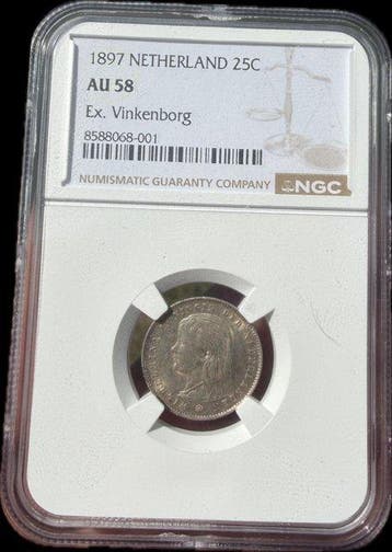 Nederland. Wilhelmina. 25 Cents 1897