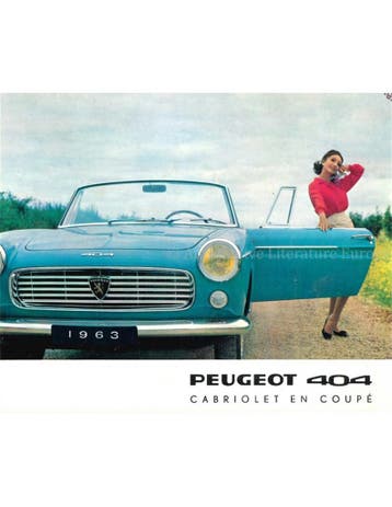 1963 PEUGEOT 404 CBRIOLET | COUPE BROCHURE NEDERLANDS, Nieuw, Peugeot, Author
