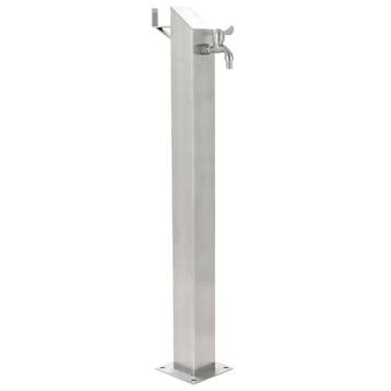 vidaXL Tuinwaterkolom vierkant 95 cm roestvrij staal, Tuin en Terras, Tuinslangen, Verzenden, Nieuw