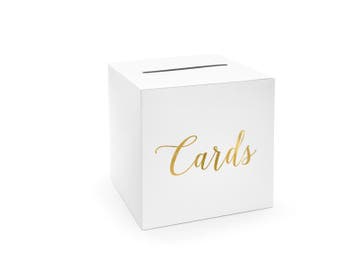 Enveloppendoos Cards Wit Goud, Ophalen of Verzenden, Nieuw